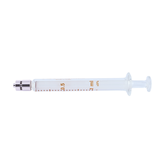 TRUTH Interchangeable Glass Syringe (Metal Luer Lock Tip) CL 1ml, (Pack of 1)