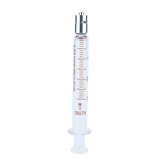 TRUTH Interchangeable Glass Syringe (Metal Luer Lock Tip) CL 3ml, (Pack of 1)