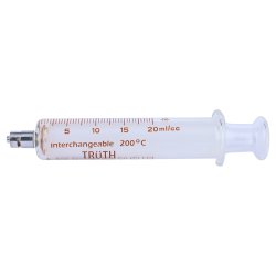 TRUTH Interchangeable Glass Syringe (Metal Luer Lock Tip) CL 30ml, (Pack of 1)