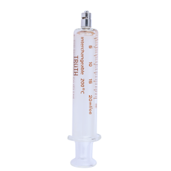 TRUTH Interchangeable Glass Syringe (Metal Luer Lock Tip) CL 20ml, (Pack of 1)