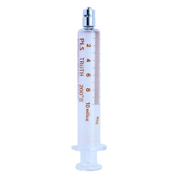 Truth Calibrated Glass Syringe (PLS) Metal luer lock Tip (CL), 10ml (Pack of 1)