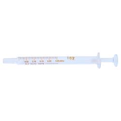 Truth Calibrated Glass Syringe (PLS) Center all Glass Tip (CT), 0.25ml (Pack of 1)