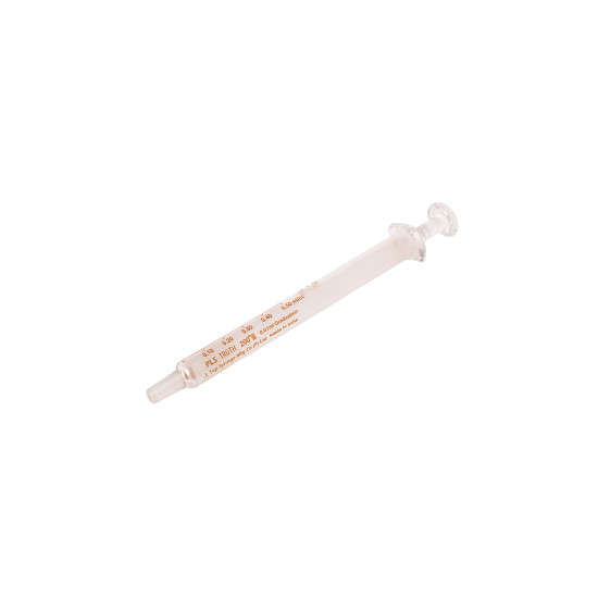 Truth Calibrated Glass Syringe (PLS) Center all Glass Tip (CT), 0.5ml (Pack of 1)