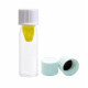 0.5ml Micro Storage U-Tube Clear Vials, Height 52mm - White Cap with Leak Proof Plug Cap - Clear Open Bottom (Pack of 100)