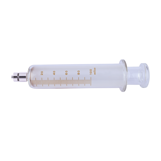 TRUTH Interchangeable Glass Syringe (Metal Luer Lock Tip) CL 100ml, (Pack of 1)