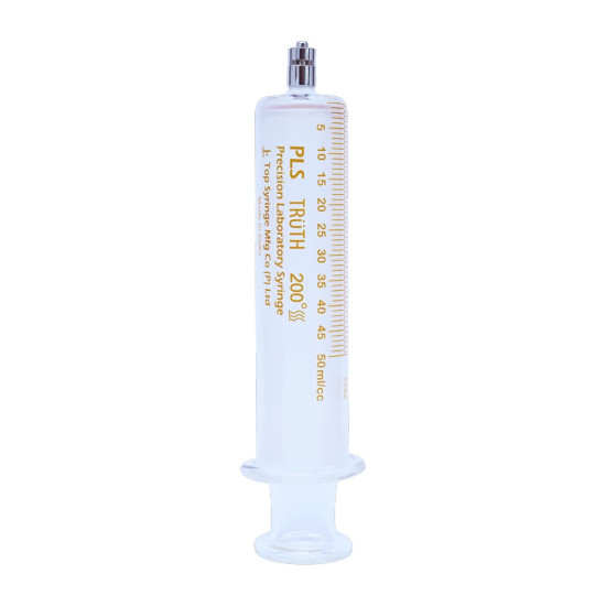Truth Calibrated (PLS) Glass Syringe Metal Luer Lock Tip 50ml, (Pack of 1)