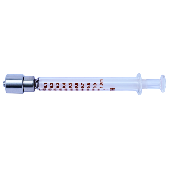 Truth Interchangeable Glass Syringe (Stainless Steel Luer Lock Tip) SS-CL 1ml, (Pack of 1)