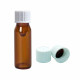 0.5ml Micro Storage U-Tube Amber Vials, Height 52mm - White Cap with Liner (Pack of 100)