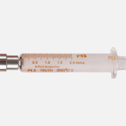 Truth Calibrated Glass Syringe (PLS) (Stainless Steel Luer Lock Tip) SS-CL 2ml, (Pack of 1)