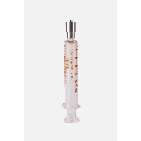 Truth Calibrated Glass Syringe (PLS) (Stainless Steel Luer Lock Tip) SS-CL 2ml, (Pack of 1)