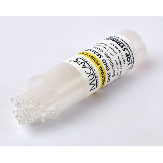 MUCAPS Melting Point Microcapillary, Length - 75mm One end Sealed (Pack of 100)
