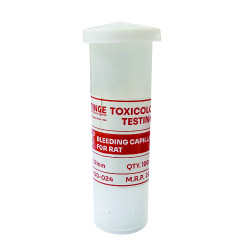 Mucaps Micro Capillaries - Blood Sampling Capillaries - Rat Bleeding Capillary, Length 52mm with I.D. 0.47±0.05 & O.D. 1.00±0.10 (100 Capillaries in 1 Vial)