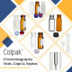 Colpak ND 11 Crimp Neck Vials 12 x 32mm, 11mm Aluminium Septas & Caps , Aluminium Cap Clear 5.5mm Center Hole Silicone White / PTFE Red