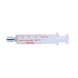 Truth Interchangeable Glass Syringe (Stainless Steel Luer Lock Tip) SS-CL 20ml, (Pack of 1)