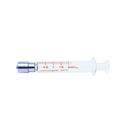 Truth Interchangeable Glass Syringe (Stainless Steel Luer Lock Tip) SS-CL 2ml, (Pack of 1)