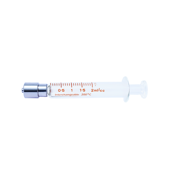 Truth Interchangeable Glass Syringe (Stainless Steel Luer Lock Tip) SS-CL 2ml, (Pack of 1)