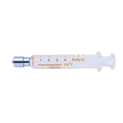 Truth Interchangeable Glass Syringe (Stainless Steel Luer Lock Tip) SS-CL 5ml, (Pack of 1)