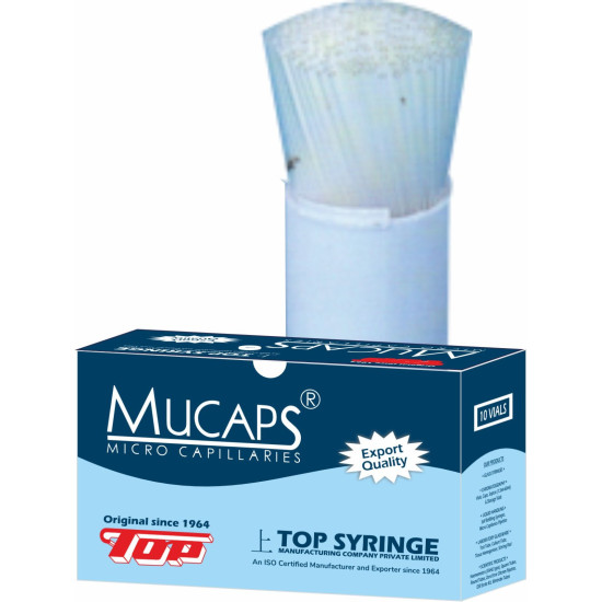 MUCAPS Medical Grade (Blood Sampling) Length 32mm Rabbit Bleeding Capillary