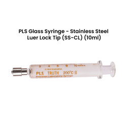 Truth Calibrated Glass Syringe (PLS) (Stainless Steel Luer Lock Tip) SS-CL 10ml, (Pack of 1)