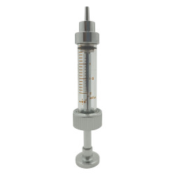 Truth Record Glass Syringe S. S. Piston with Metal Record Tip 1ml (Pack of 1)