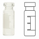 Colpak ND 11 Crimp Neck Vials 12 x 32mm,9mm PP Blue Knurled Short Screw Thread Cap Bonded Septas, 12 x 32mm, Clear Glass, 1st Hydrol Class, Wide Opening, Label + Filling Lines