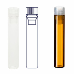 Colpak Shell Vials, 0.8ml Shell Vial Clear Glass, 8.2 x 30mm, (Without PE Plug)