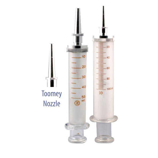 Truth Toomey Evacuating/irrigation Glass Syringes with Nozzle (Metal Base Tip), 50ml,(Pack of 1)