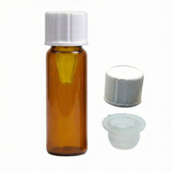 Colpak 0.5ml Micro Storage Amber Open Bottom U-Tube Vials White Cap with Leak Proof Plug Cap, Height 52mm, Micro Storage Vials (High Recovery) for Custom Synthesis & Pharmaceuticals Impurities (U-Tube Vials) (Pack of 100)