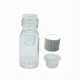 Colpak 0.5ml Micro Storage Clear closed Bottom U-Tube Vials White Cap with Leak Proof Plug Cap, Height 40mm, Micro Storage Vials (High Recovery) for Custom Synthesis & Pharmaceuticals Impurities (U-Tube Vials) (Pack of 100)