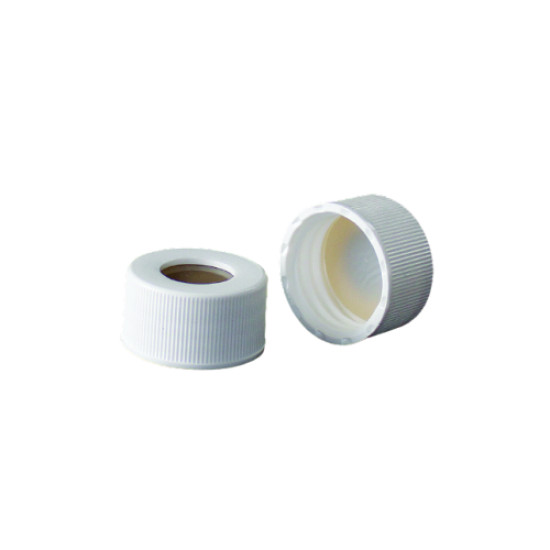 CAP Style - White Open Top with Liner & PTFE, Caps & Septa (Pack of 100)