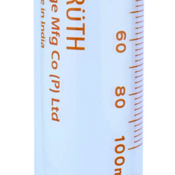 Truth Toomey ‘Allo’ Glass Syringes Allo base Tip without Nozzle 100ml, (Pack of 1)