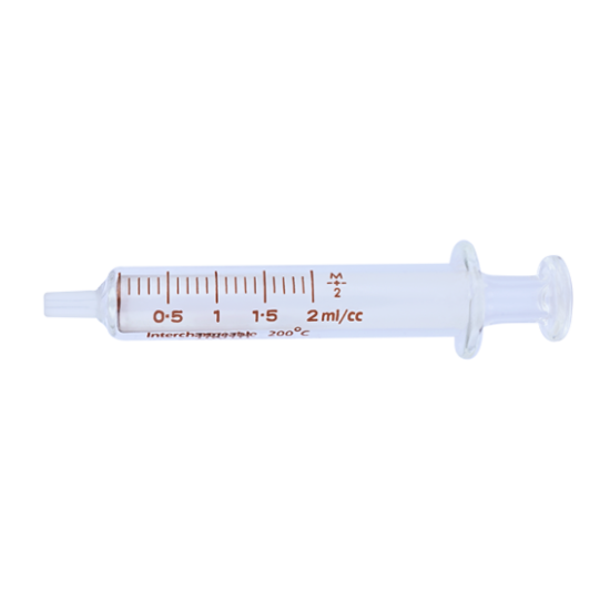 Truth Interchangeable Glass Syringe Glass Tip 2ml, (Pack of 1)