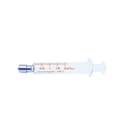 TRUTH Interchangeable Glass Syringe (Metal Luer Lock Tip) CL 2ml, (Pack of 1)