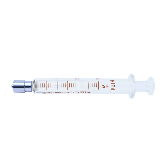 TRUTH Interchangeable Glass Syringe (Metal Luer Lock Tip) CL 3ml, (Pack of 1)