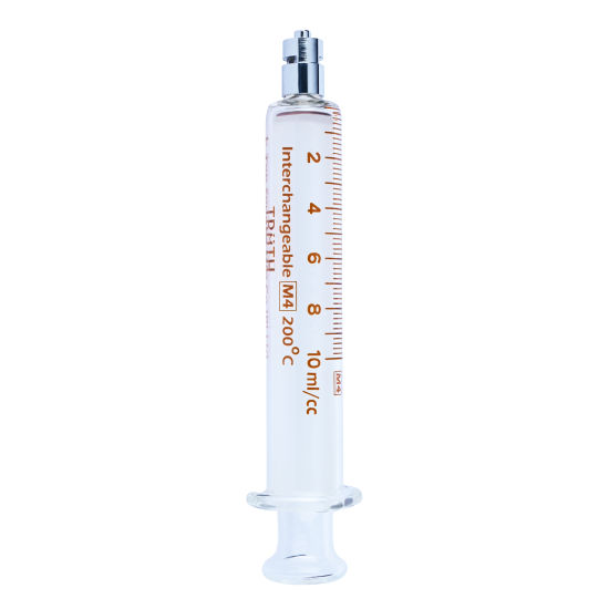 TRUTH Interchangeable Glass Syringe (Metal Luer Lock Tip) CL 10ml, (Pack of 1)