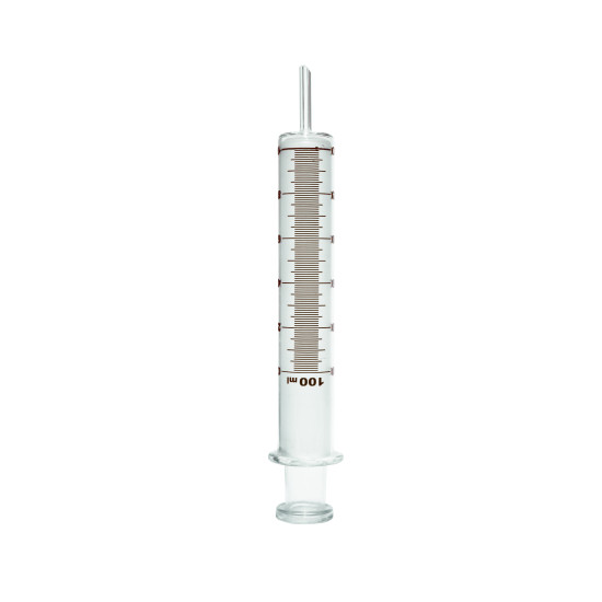 Truth Gas Glass Syringe with Capillary Nozzle, 100ml (Pack of 1)