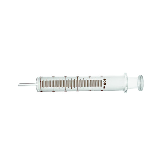 Truth Gas Glass Syringe with Capillary Nozzle, 100ml (Pack of 1)