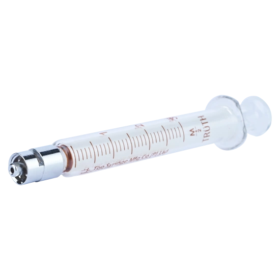 Truth Interchangeable Glass Syringe Metal Luer Lock Tip 3ml, (Pack of 1) - Image 2