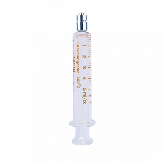 Truth Interchangeable Glass Syringe Metal Luer Lock Tip 5ml, (Pack of 1) - Image 2