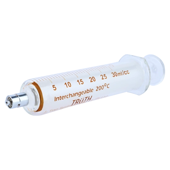 Truth Interchangeable Glass Syringe Metal Luer Lock Tip 30ml, (Pack of 1)