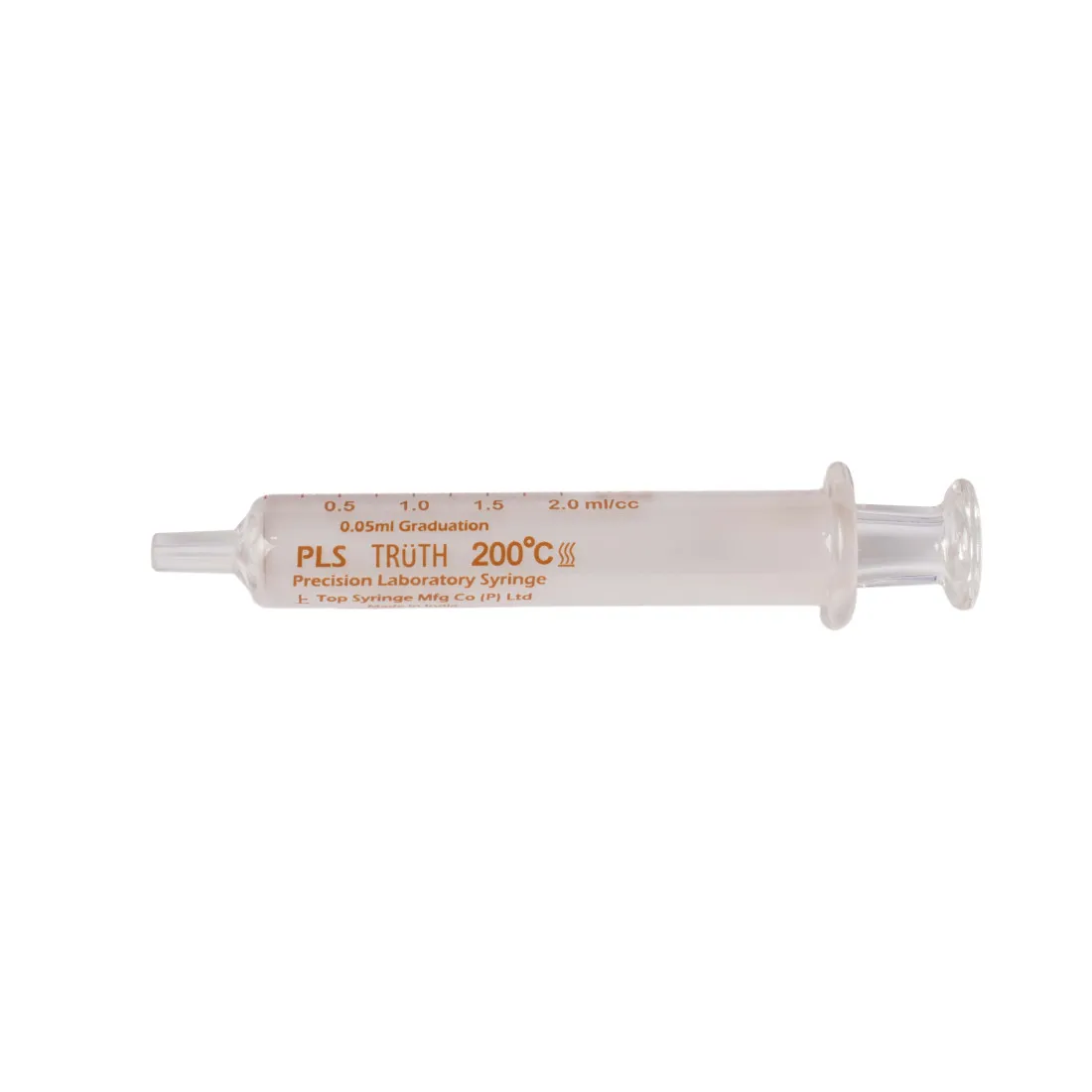 Truth Calibrated (PLS) Glass Syringe Center all Glass Tip 2ml, (Pack of 1)