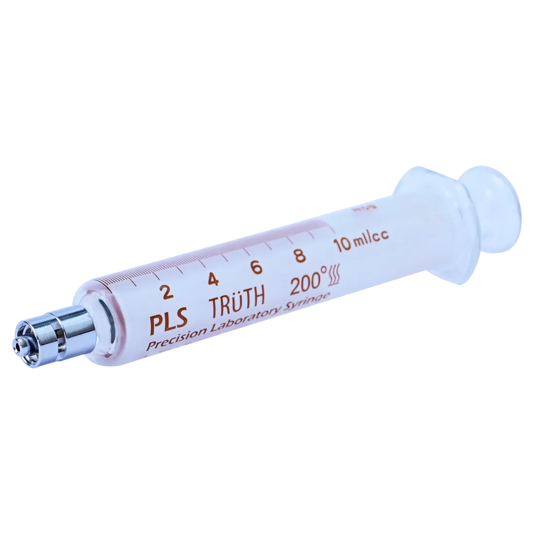 Truth Calibrated (PLS) Glass Syringe Metal Luer Lock Tip 10ml, (Pack of 1)