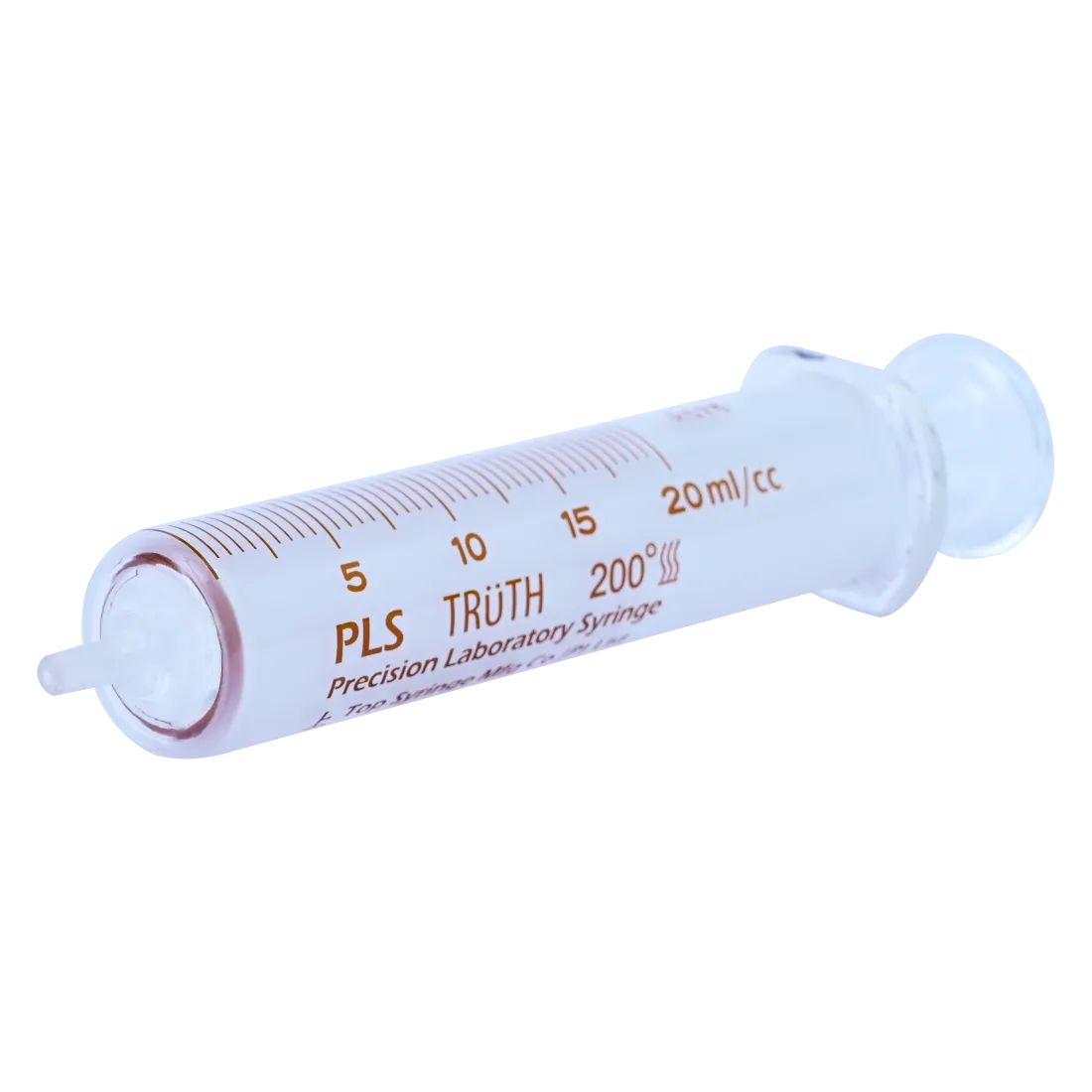 Truth Calibrated (PLS) Glass Syringe Center all Glass Tip 20ml, (Pack of 1)