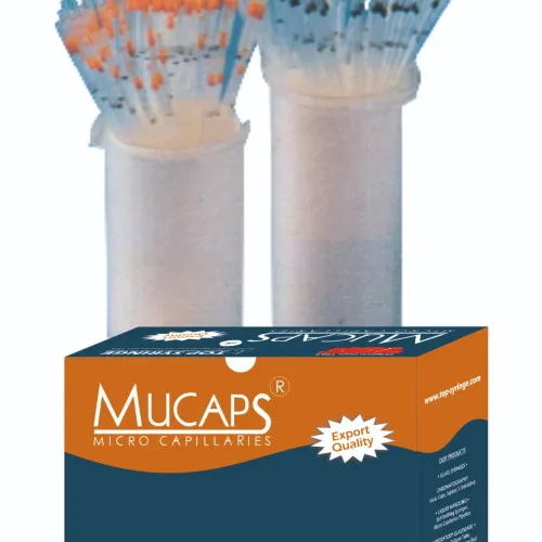 MUCAPS Graduated Capillary with Blue Colour Code Capacity 150µL (Pack of 250)