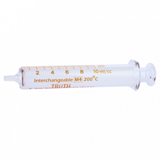 Truth Interchangeable Glass Syringe Center all Glass Tip 10ml, (Pack of 1)