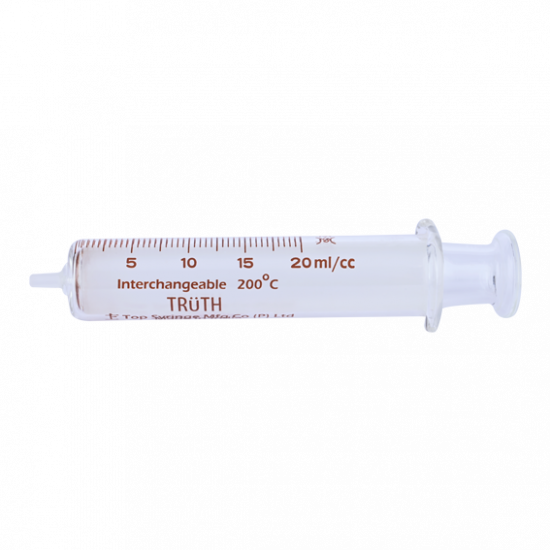 Truth Interchangeable Glass Syringe Center all Glass Tip 20ml, (Pack of 1) - Image 2