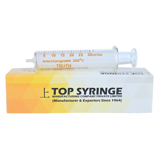 Truth Interchangeable Glass Syringe Center all Glass Tip 30ml, (Pack of 1) - Image 3