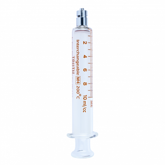 Truth Interchangeable Glass Syringe Metal Luer Lock Tip 10ml, (Pack of 1) - Image 3